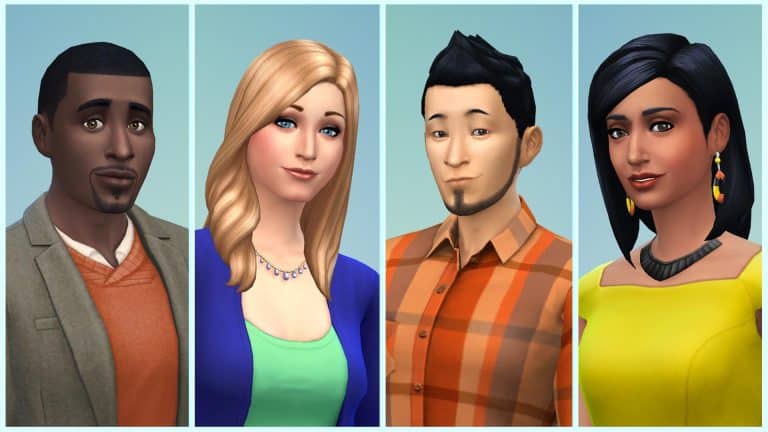 Place au groupe avec les 4 Sims