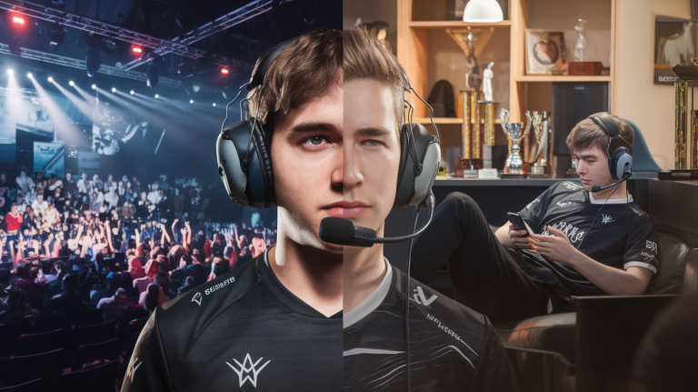 Quels sont les deux visages du pro gamer : sur scène et en coulisses ?